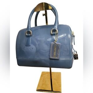 Furla Glossy Candy Bag Blue Handbag